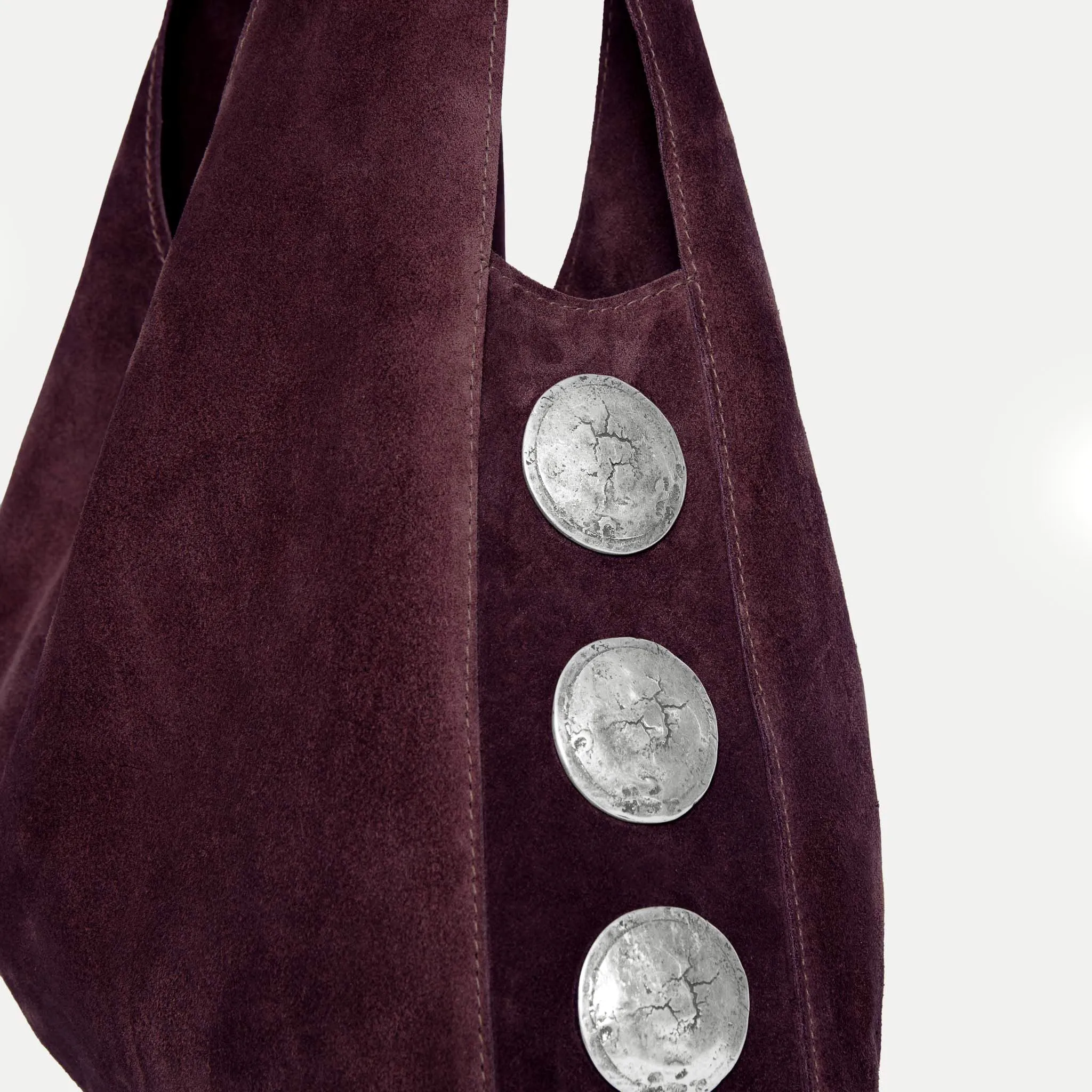 Rhea Hobo Bag Plum Suede sold by Streets Ahead product image thumbnail 2