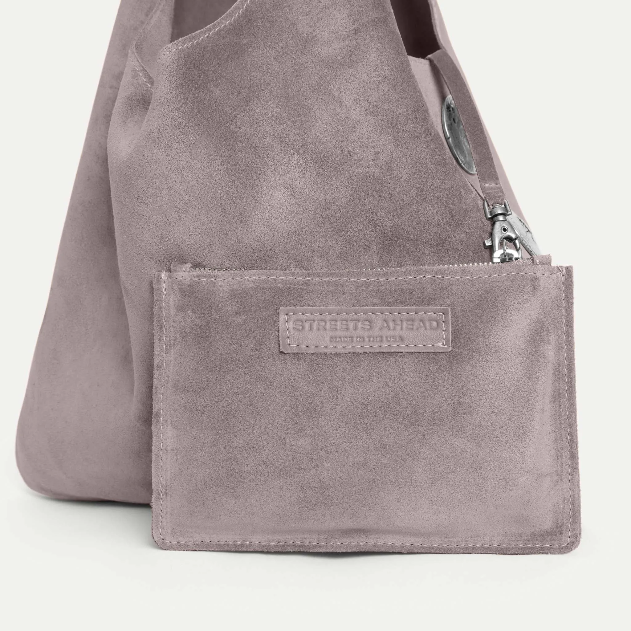 Rhea Hobo Bag Grey Suede sold by Streets Ahead product image thumbnail 4