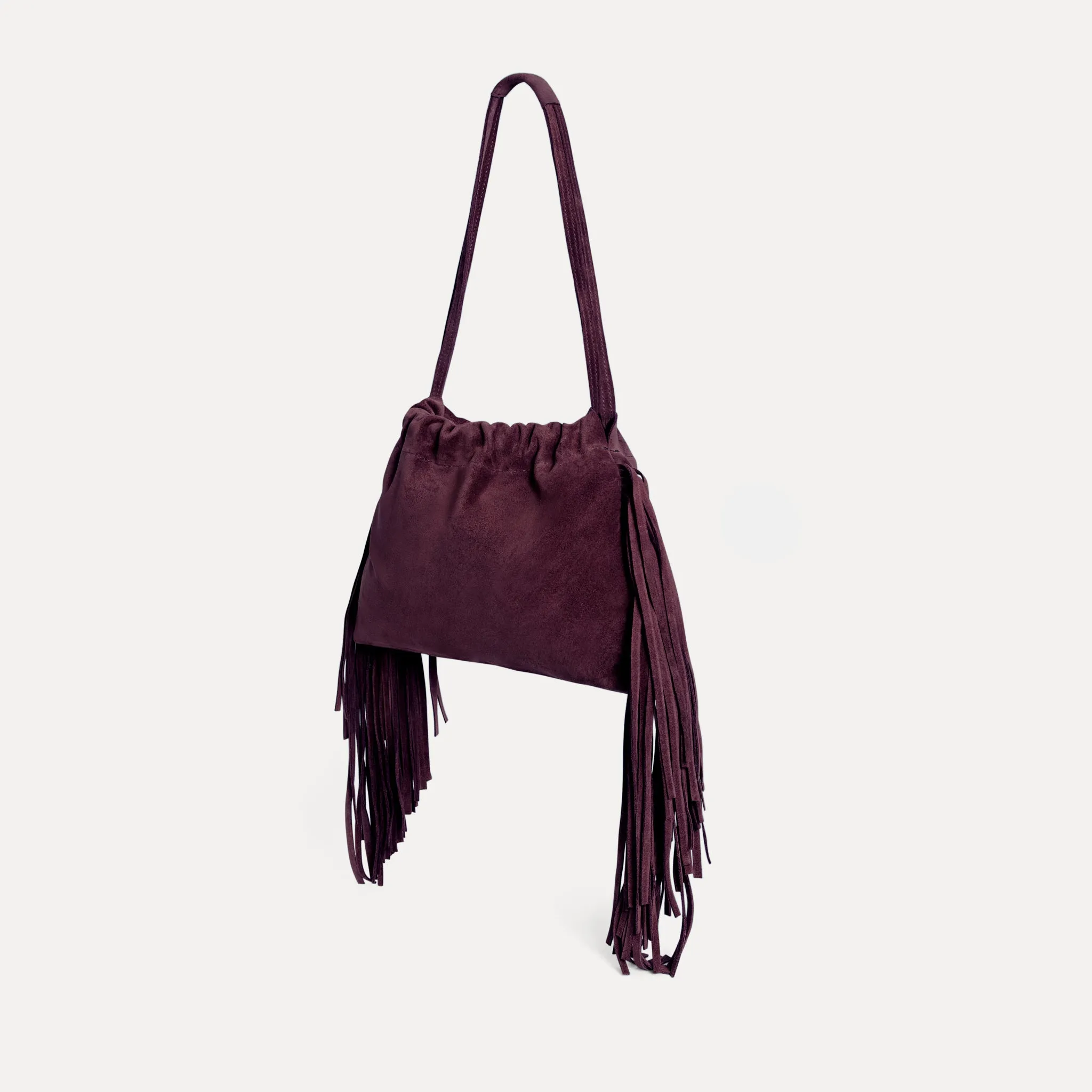 Diana Fringe Bag Plum Suede sold by Streets Ahead product image thumbnail 2