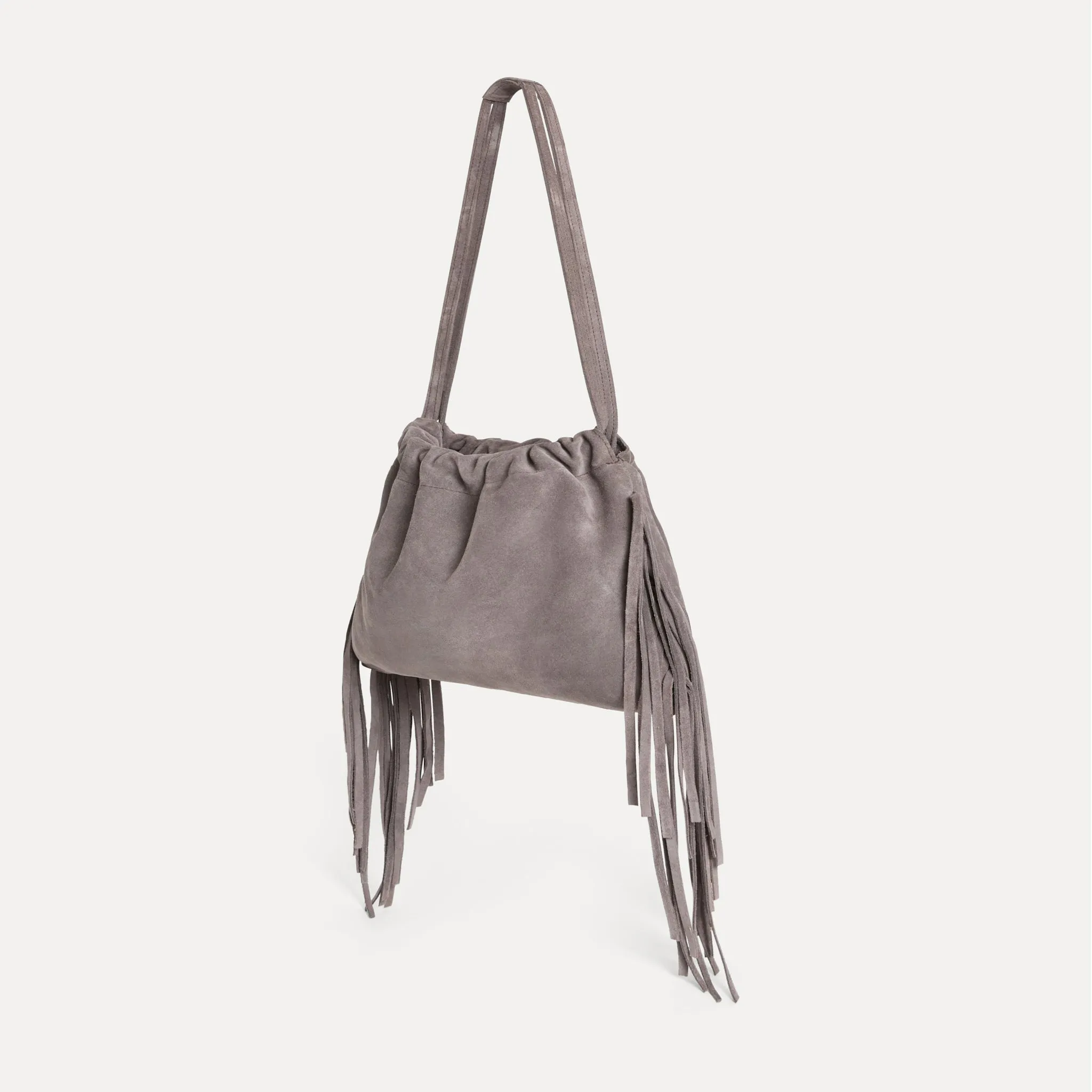 Diana Fringe Bag Grey Suede sold by Streets Ahead product image thumbnail 2