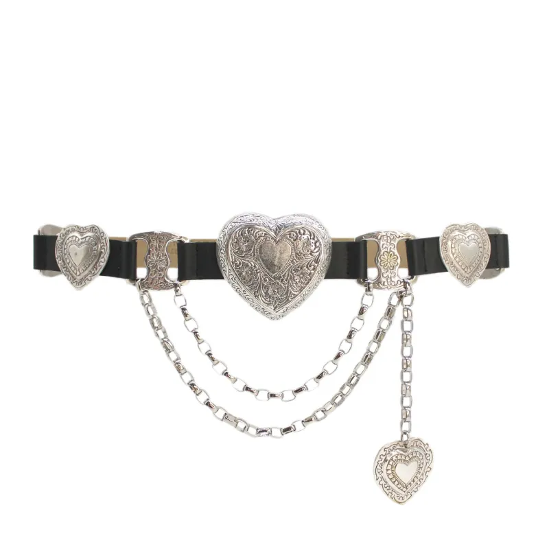 Mia Heart Belt - Silver sold by Streets Ahead