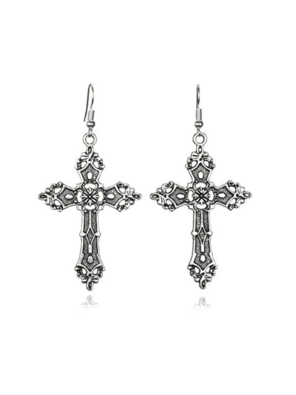 Vintage cross earrings sold by Streetwear Society