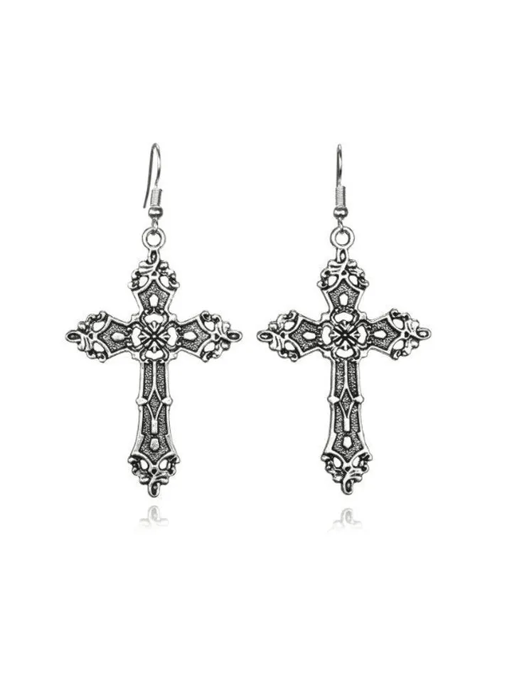 Vintage cross earrings sold by Streetwear Society