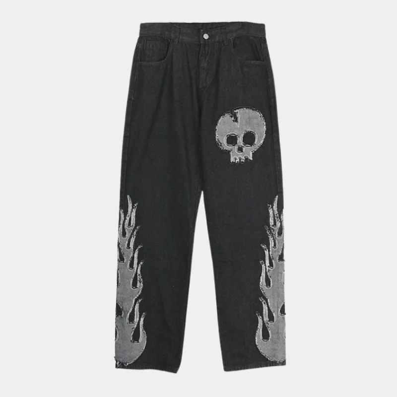 'Death Flames' Jeans sold by Streetwear Society