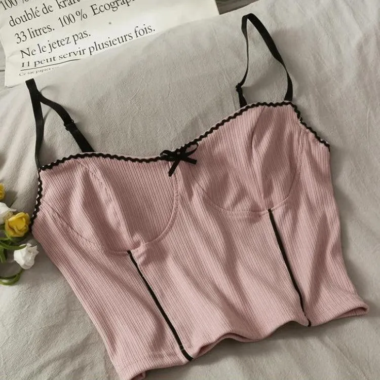 Soft Girl Bow Corduroy Top sold by Streetwear Society