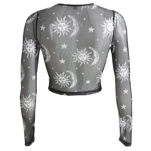 Sun and Moon Mesh Top sold by Streetwear Society product image thumbnail 3