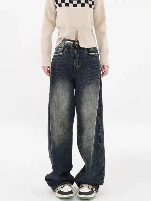 Y2K Distressed Pocket Wide Leg Jeans sold by Streetwear Society