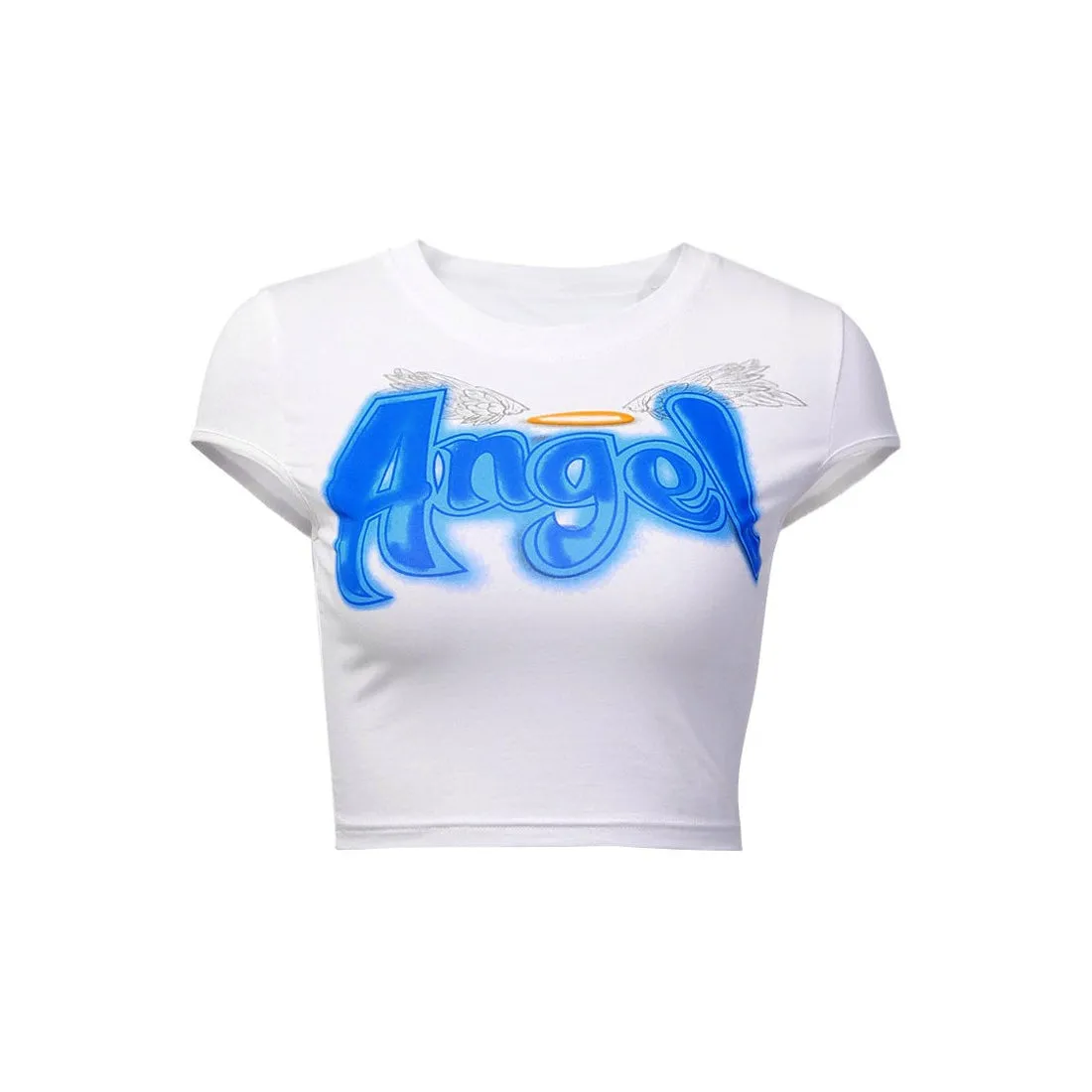 Angel Cropped Tee sold by Streetwear Society