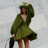 Dress with puff sleeves "Maylia" sold by Streetwear Society