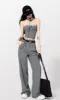 Corset Top & Wide Leg Pants Two Piece Set sold by Streetwear Society