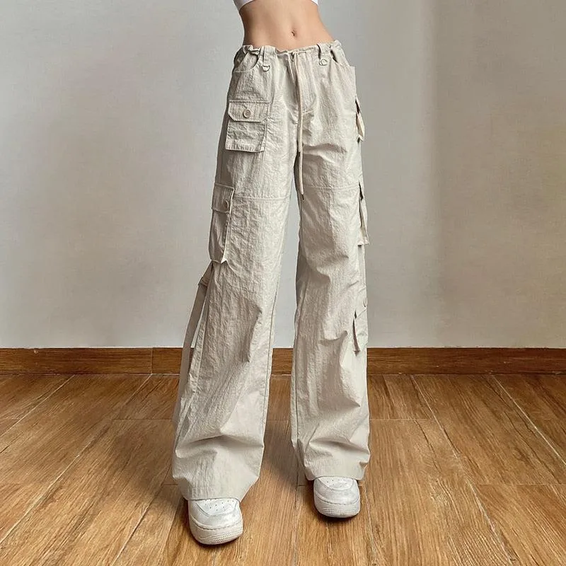Drawstring Low Rise Cargo Pants sold by Streetwear Society product image thumbnail 3