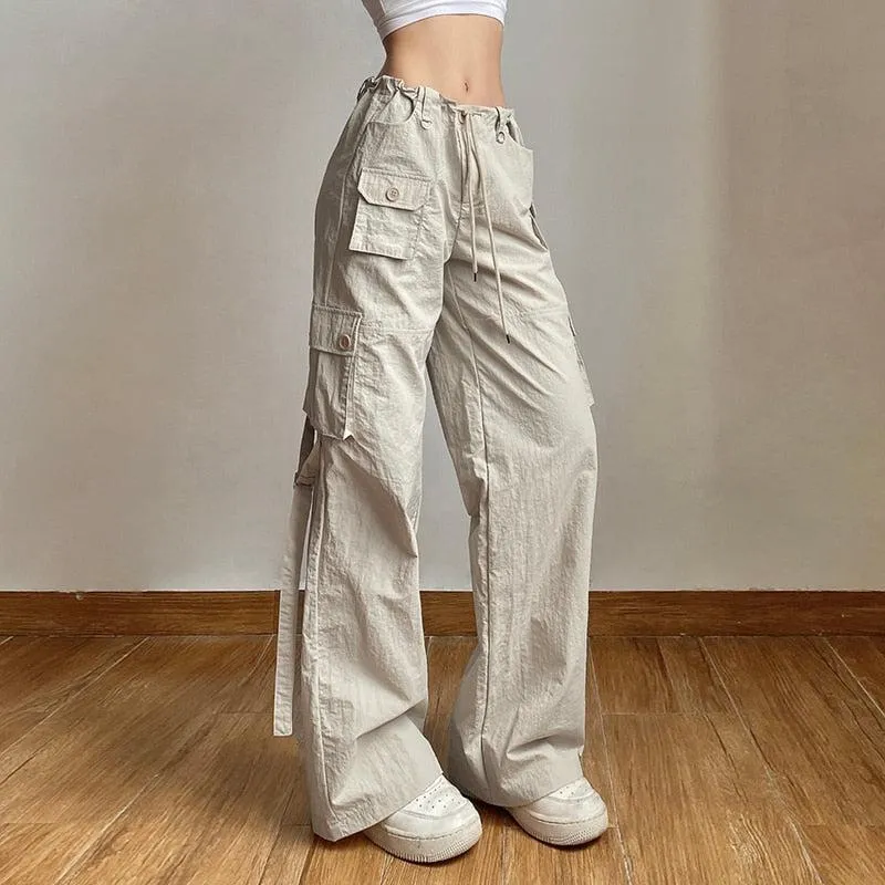 Drawstring Low Rise Cargo Pants sold by Streetwear Society product image thumbnail 4