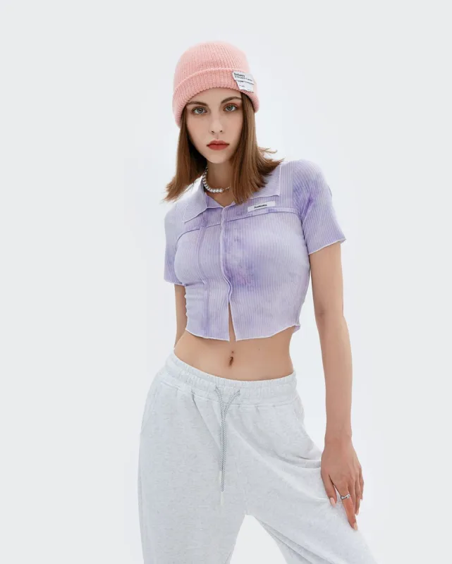 Positioning Tie Dye Crop Top sold by Streetwear Society
