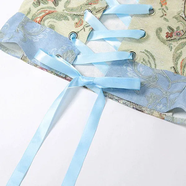 Aestheic Embroidered Corset Top sold by Streetwear Society product image thumbnail 3