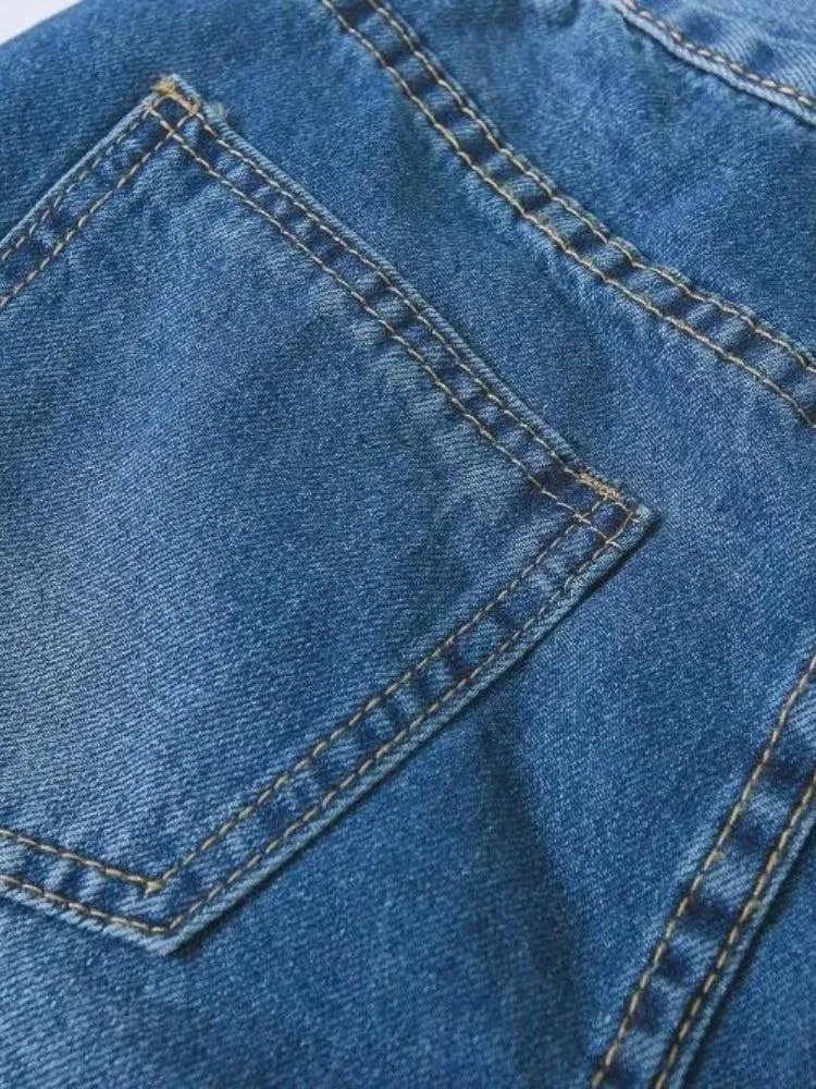 Cute Rabbit Denim Mini Skirt sold by Streetwear Society product image thumbnail 4