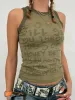 Letter Print Racer Back Tank Top sold by Streetwear Society