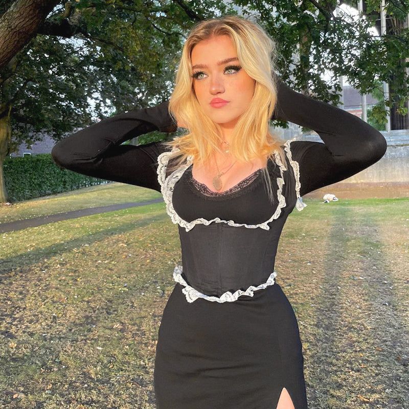 Lace Knitted Dress sold by Streetwear Society product image thumbnail 5