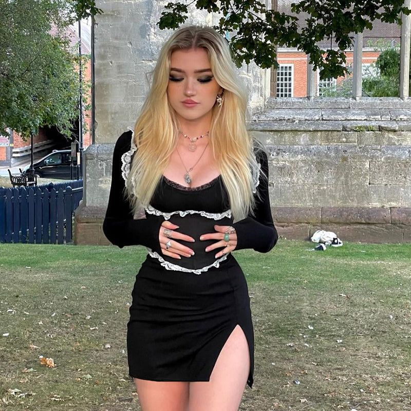 Lace Knitted Dress sold by Streetwear Society product image thumbnail 4