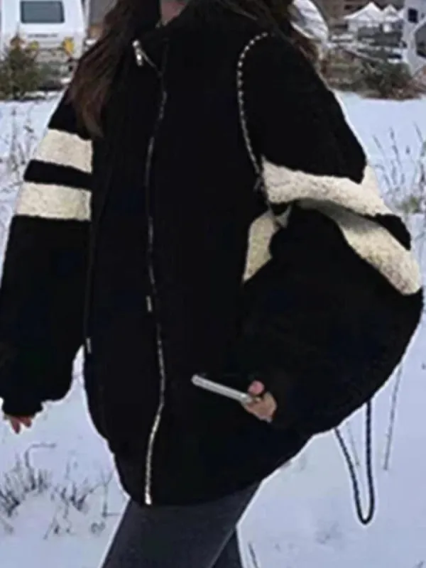 Lambswool Stripe Splice Jacket sold by Streetwear Society