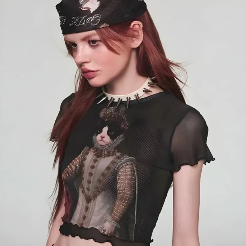 Princess Cat Crop Top sold by Streetwear Society