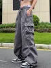 Y2K oversized parachute cargo pants sold by Streetwear Society