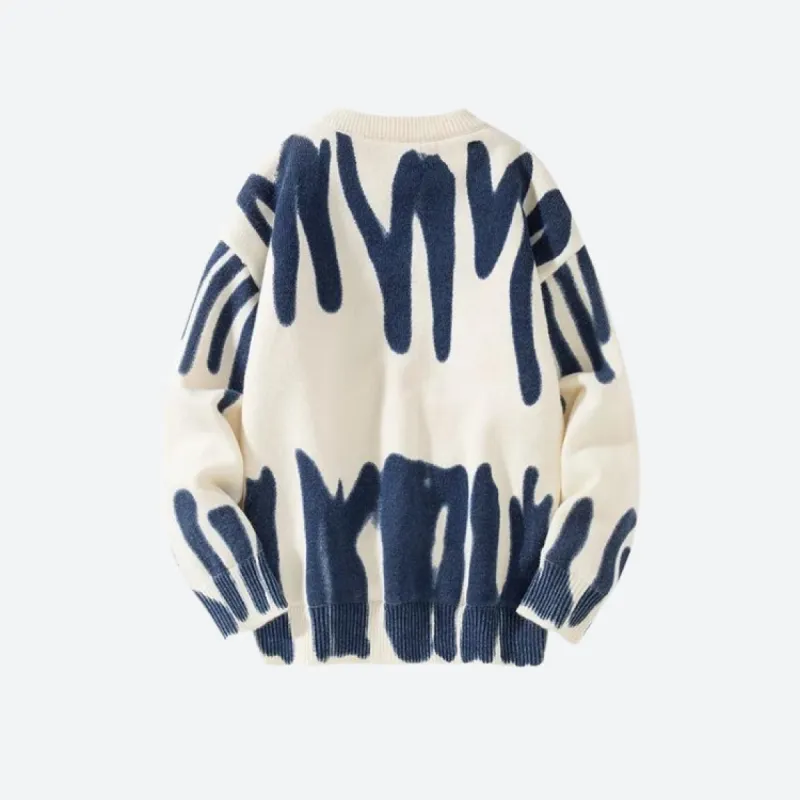 Spray Paint Soft Touch Knitted Sweater sold by Streetwear Society