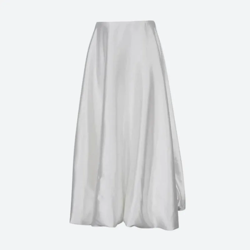 Satin A-Line Bubble Midi Skirt sold by Streetwear Society product image thumbnail 5