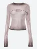 Y2K Cyberpunk Sigilism Sheer Top sold by Streetwear Society
