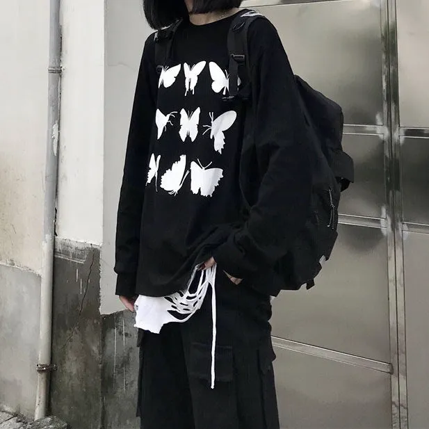 Butterfly Long Sleeve Tee sold by Streetwear Society product image thumbnail 2