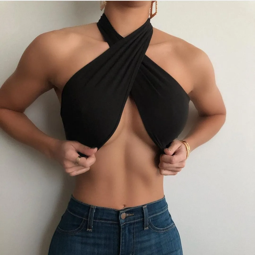 "Christie" bandeau top with knots 3 colors sold by Streetwear Society product image thumbnail 5