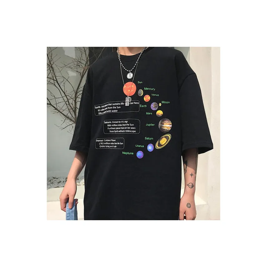 Solar System Oversized Tee sold by Streetwear Society