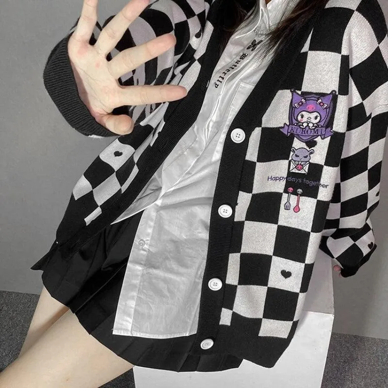 Kuromi Buttoned Black Cardigan sold by Streetwear Society product image thumbnail 2