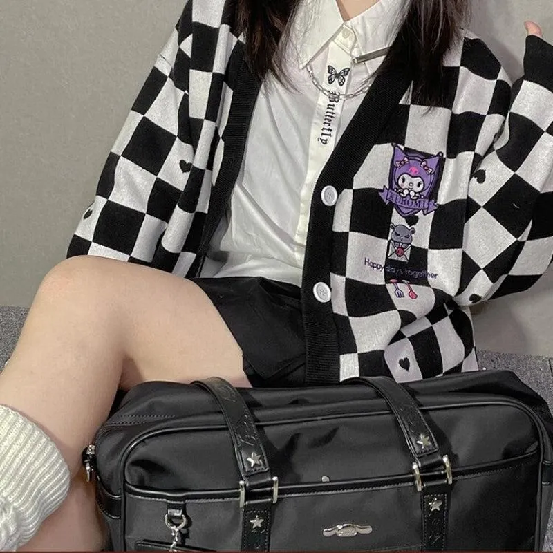 Kuromi Buttoned Black Cardigan sold by Streetwear Society product image thumbnail 4