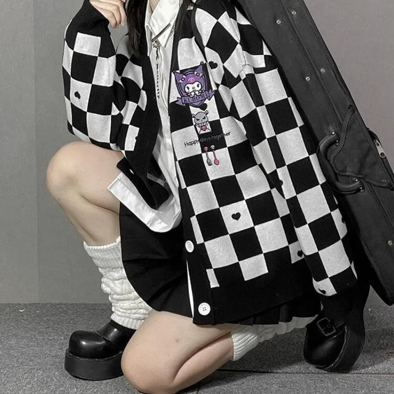 Kuromi Buttoned Black Cardigan sold by Streetwear Society product image thumbnail 3