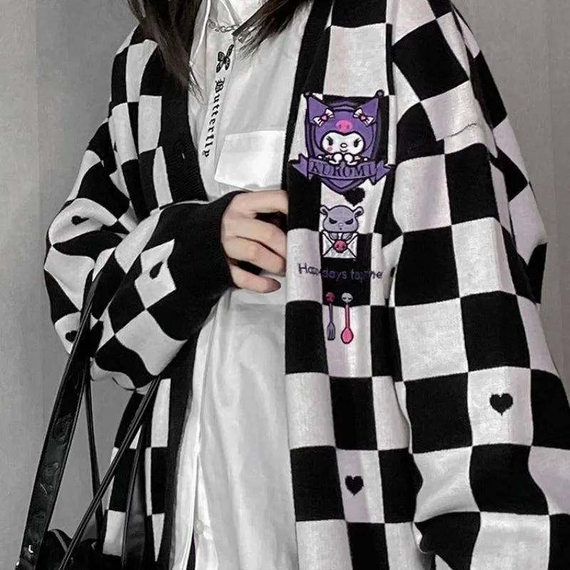 Kuromi Buttoned Black Cardigan sold by Streetwear Society product image thumbnail 5