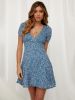 V Neck Short Sleeve Floral Printed Mini Dress sold by Streetwear Society