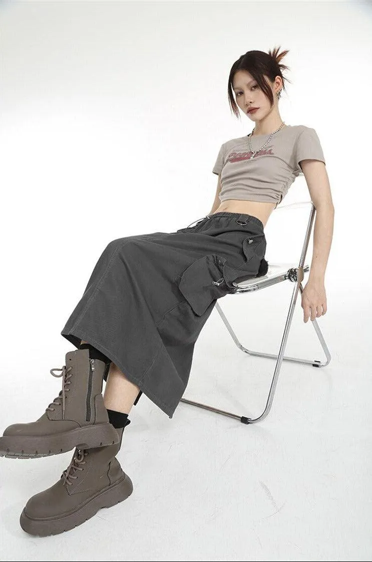 Low Rise Parachute Maxi Skirt sold by Streetwear Society product image thumbnail 2