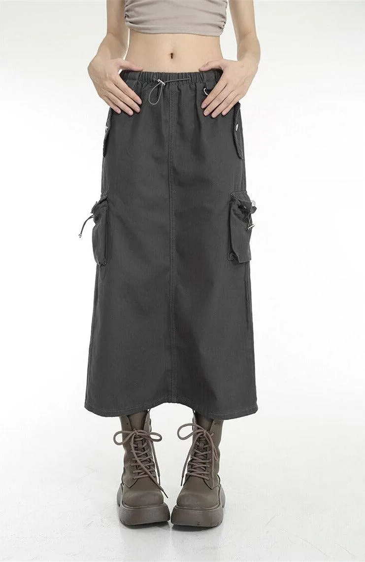 Low Rise Parachute Maxi Skirt sold by Streetwear Society product image thumbnail 3