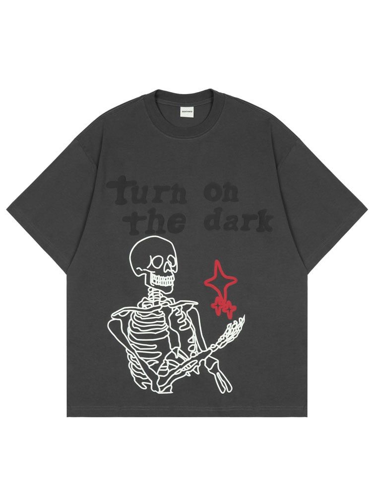 'Turn on the Dark' Graphic Print Cotton T-Shirt sold by Streetwear Society product image thumbnail 2