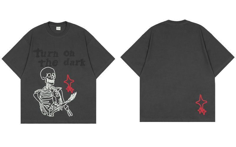 'Turn on the Dark' Graphic Print Cotton T-Shirt sold by Streetwear Society product image thumbnail 5