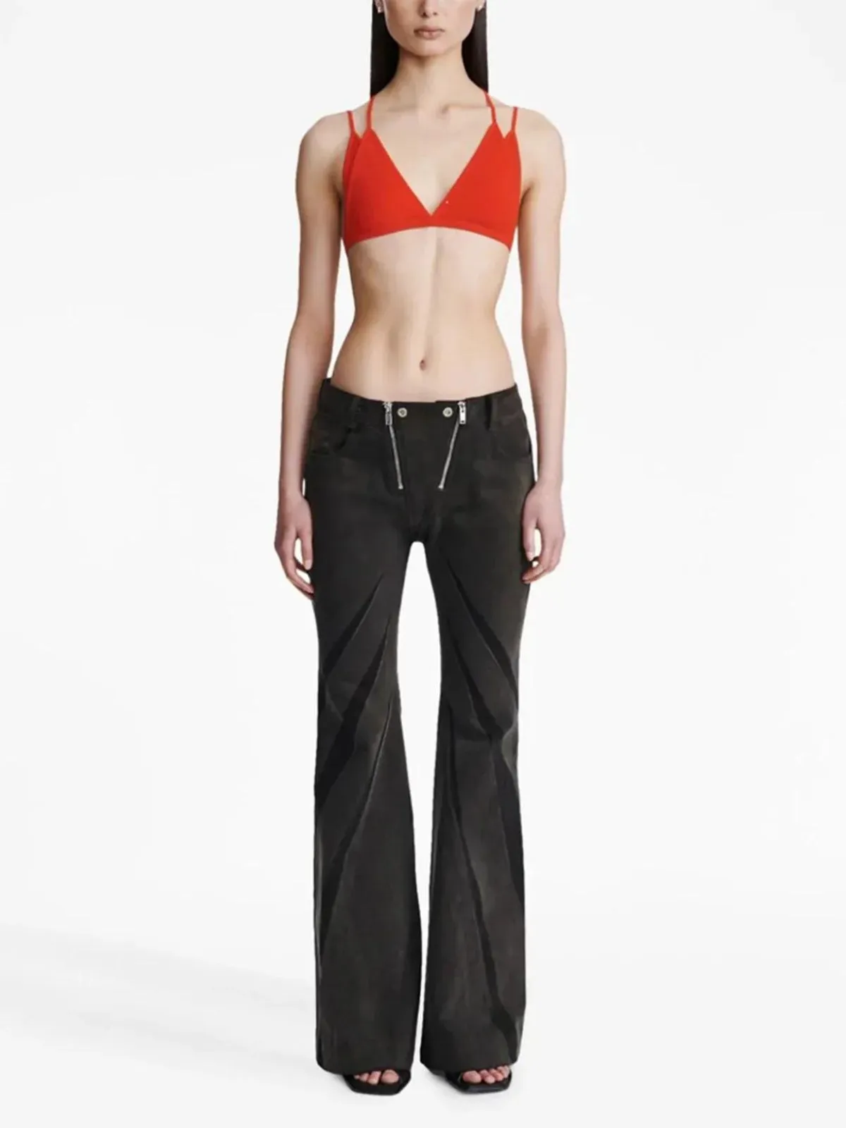 Black Denim Tube Top & Patch Jeans Two Piece Set sold by Streetwear Society product image thumbnail 3