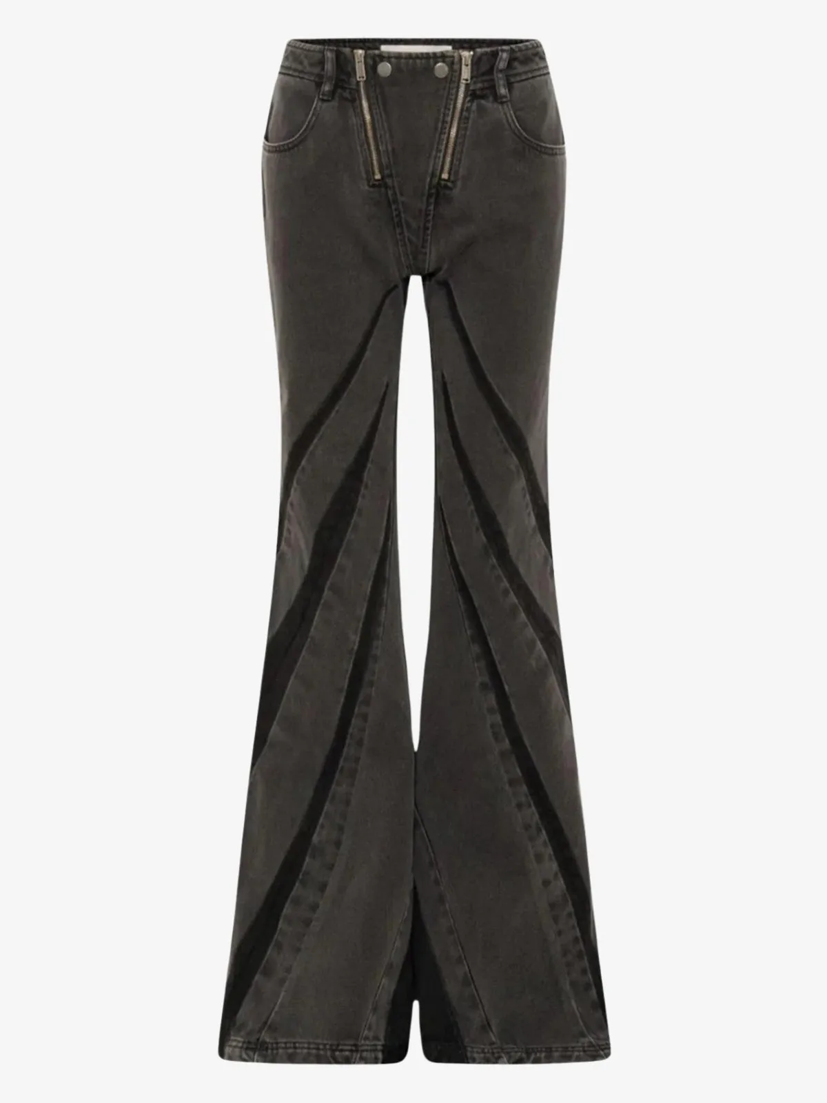 Black Denim Tube Top & Patch Jeans Two Piece Set sold by Streetwear Society product image thumbnail 5