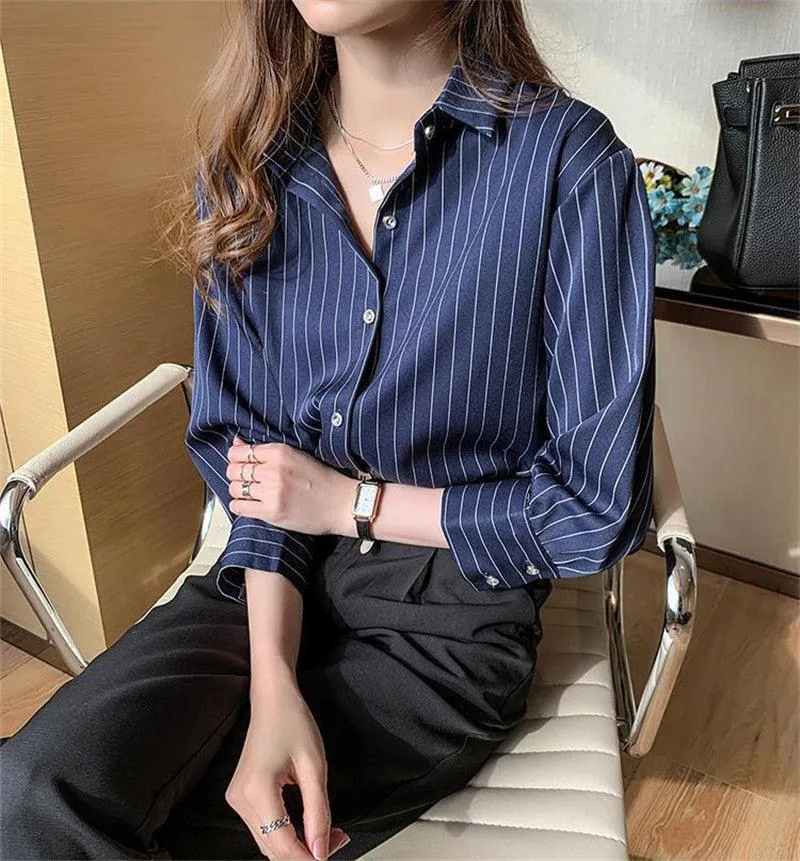 Striped Classic Long Sleeve Shirt sold by Streetwear Society product image thumbnail 3