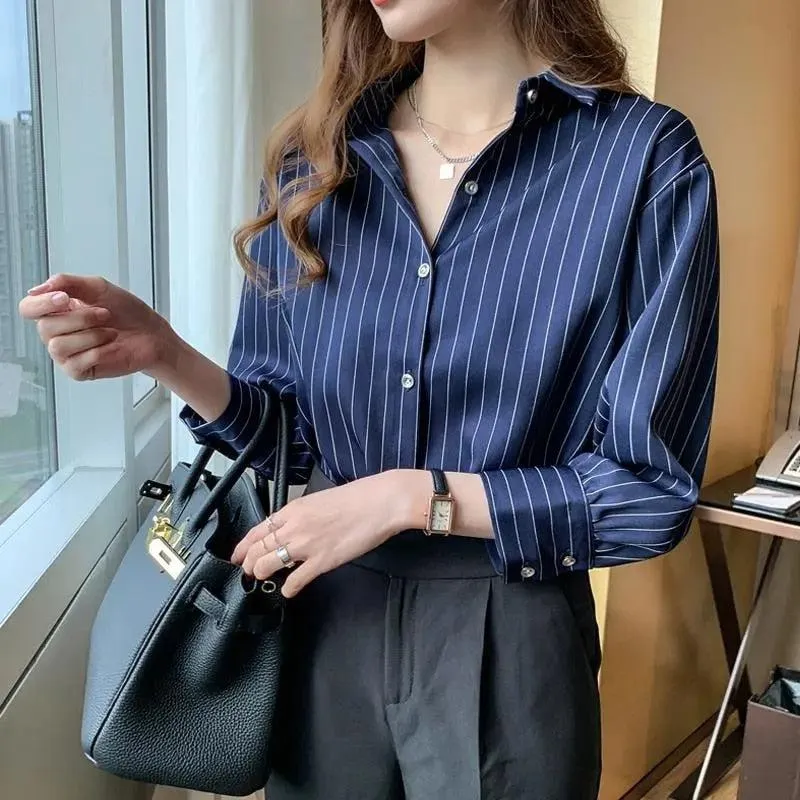 Striped Classic Long Sleeve Shirt sold by Streetwear Society product image thumbnail 4