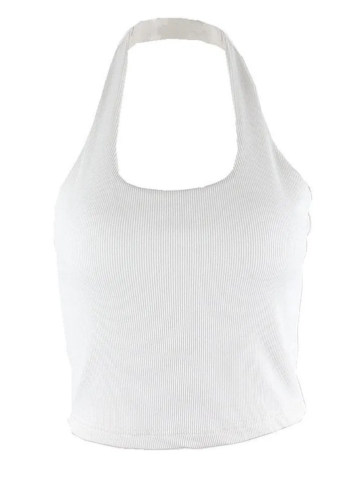 Ribbed Halter Tank Top sold by Streetwear Society product image thumbnail 4