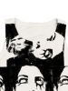 Funny Face Print Cropped Tank Top sold by Streetwear Society