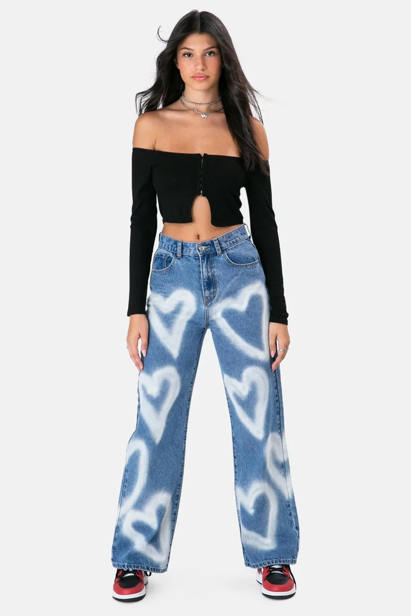 "Mara" high-waisted jeans sold by Streetwear Society