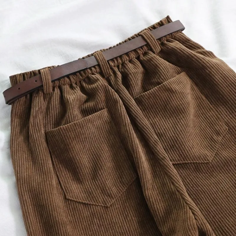 Dark Academia Corduroy Pants sold by Streetwear Society product image thumbnail 4