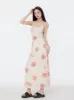 Floral Mesh Spaghetti Strap Maxi Dress sold by Streetwear Society