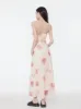 Floral Mesh Spaghetti Strap Maxi Dress sold by Streetwear Society